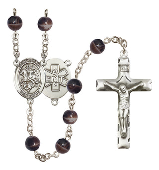 Silver-Plated 6mm Saint George / EMT Rosary