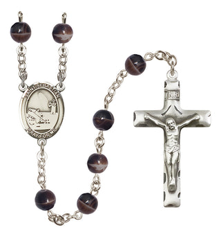Silver-Plated 7mm Saint Sebastian / Fishing Rosary