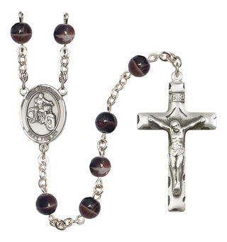 Silver-Plated 7mm Saint Sebastian / Motorcycle Rosary