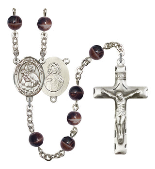 Our Lady of Mount Carmel Rosary with Brown Beads
