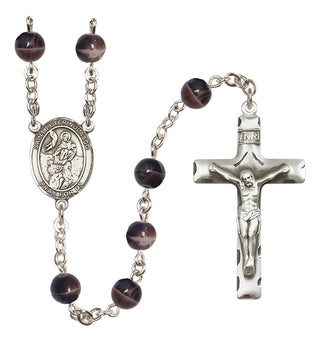 Silver-Plated 7mm Saint Peter Nolasco  Engraved Catholic Rosaries