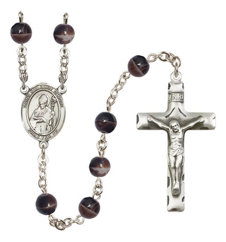 Silver-Plated 7mm Saint Malachy O'More  Engraved Catholic Rosaries