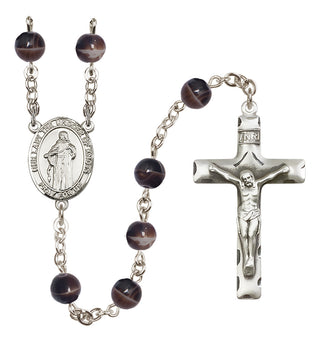 Silver-Plated 7mm Our Lady the Undoer of Knots  Engraved Catholic Rosaries