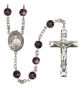 Silver-Plated 7mm Saint Maria Bertilla Boscardin  Engraved Catholic Rosaries