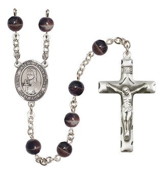 Silver-Plated 7mm Saint Kateri Tekakwitha  Engraved Catholic Rosaries