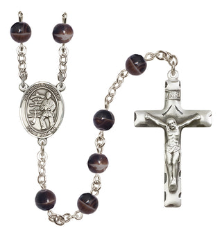 Silver-Plated 7mm Saint Christopher / Karate Rosary