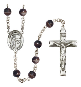 Silver-Plated 7mm Guardian Angel/Golf Rosary