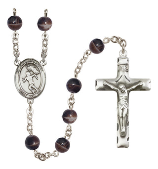 Silver-Plated 7mm Guardian Angel/Track&Field-Women Rosary
