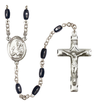 Silver-Plated 8x5mm Saint Andrew the Apostle  Engraved Catholic Rosaries