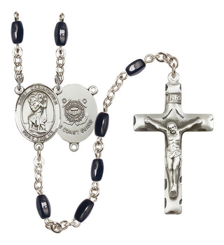 Silver-Plated 8x5mm Saint Christopher / Coast Guard Rosary