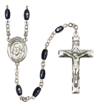 Silver-Plated 8x5mm Saint Francis de Sales  Engraved Catholic Rosaries