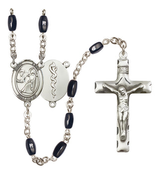 Silver-Plated 8x5mm Saint Luke the Apostle / Doctor Rosary