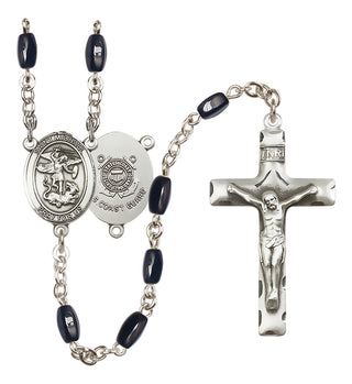 Silver-Plated 8x5mm Saint Michael / Coast Guard Rosary