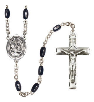 Silver-Plated 8x5mm San Ramon Nonato  Engraved Catholic Rosaries