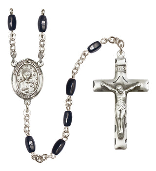 Silver-Plated 8x5mm Our Lady of la Vang  Engraved Catholic Rosaries
