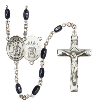 Silver-Plated 8x5mm Guardian Angel / Air Force Rosary
