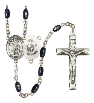 Silver-Plated 8x5mm Guardian Angel / Marine Corp Rosary