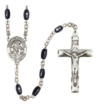 Silver-Plated 8x5mm Angel de la Guarda  Engraved Catholic Rosaries