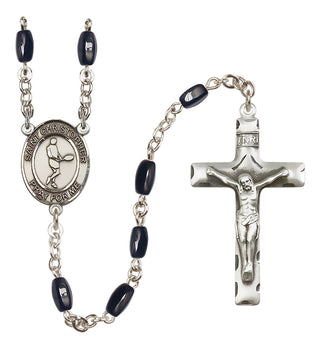 Silver-Plated 8x5mm Saint Christopher/Tennis Rosary