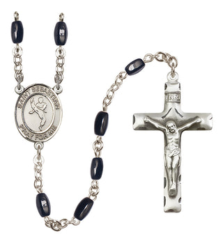 Silver-Plated 8x5mm Saint Sebastian/Martial Arts Rosary