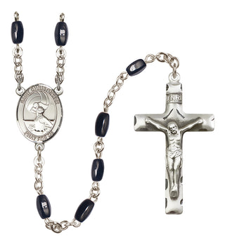 Silver-Plated 8x5mm Saint Christopher/Water Polo-Women Rosary