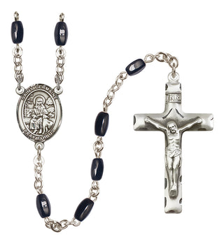Silver-Plated 8x5mm Saint Germaine Cousin  Engraved Catholic Rosaries