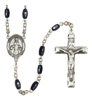 Silver-Plated 8x5mm Saint Nino de Atocha  Engraved Catholic Rosaries