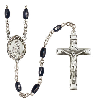Silver-Plated 8x5mm Saint Bartholomew the Apostle  Engraved Catholic Rosaries