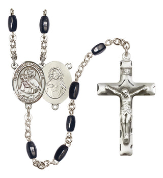 Silver-Plated 8x5mm Our Lady of Mount Carmel Rosary