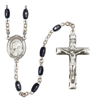 Silver-Plated 8x5mm Saint Bruno  Engraved Catholic Rosaries