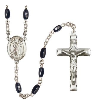 Silver-Plated 8x5mm Saint Roch  Engraved Catholic Rosaries