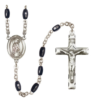 Silver-Plated 8x5mm Saint Ronan  Engraved Catholic Rosaries