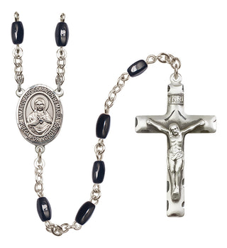 Silver-Plated 8x5mm Corazon Inmaculado de Maria  Engraved Catholic Rosaries