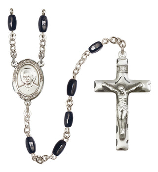 Silver-Plated 8x5mm Saint Josemaria Escriva  Engraved Catholic Rosaries