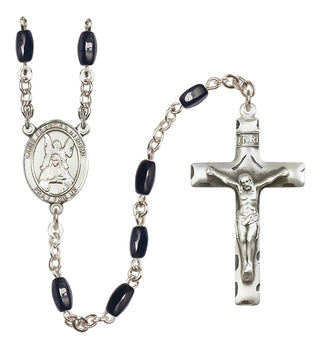 Silver-Plated 8x5mm Saint Frances of Rome  Engraved Catholic Rosaries