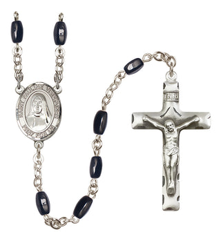 Silver-Plated 8x5mm Saint Pauline Visintainer  Engraved Catholic Rosaries