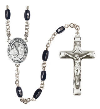 Silver-Plated 8x5mm Saint Mary Magdalene of Canossa  Engraved Catholic Rosaries