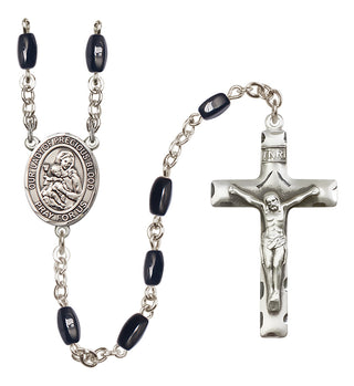 Silver-Plated 8x5mm Our Lady of the Precious Blood  Engraved Catholic Rosaries