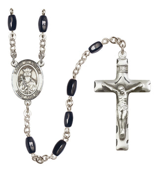 Silver-Plated 8x5mm Saint Vladimir  Engraved Catholic Rosaries
