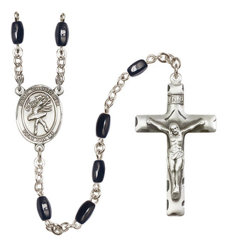 Silver-Plated 8x5mm Saint Christopher/Dance Rosary