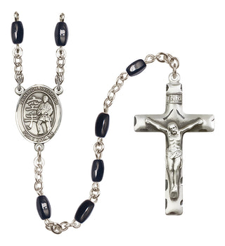 Silver-Plated 8x5mm Saint Christopher / Karate Rosary