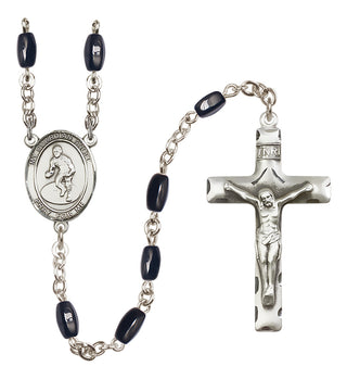 Silver-Plated 8x5mm Guardian Angel/Wrestling Rosary