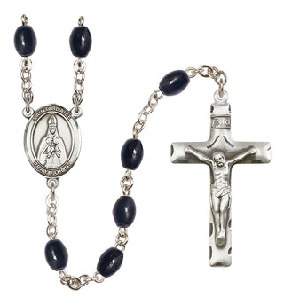 Silver-Plated 8x6mm Saint Blaise  Engraved Catholic Rosaries
