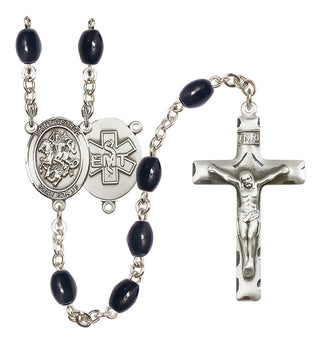 Silver-Plated 6mm Saint George / EMT Rosary