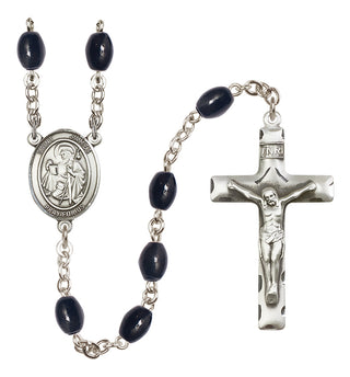 Silver-Plated 8x6mm Saint James the Greater  Engraved Catholic Rosaries