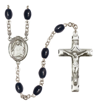 Silver-Plated 8x6mm Saint Edith Stein  Engraved Catholic Rosaries