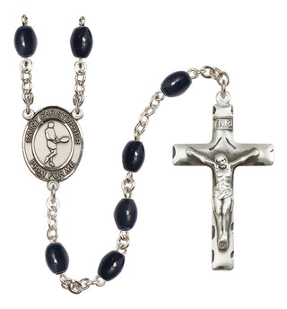 Silver-Plated 8x6mm Saint Christopher/Tennis Rosary