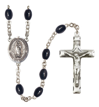 Silver-Plated 8x6mm Virgen de Guadalupe  Engraved Catholic Rosaries