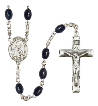 Silver-Plated 8x6mm Saint James the Lesser  Engraved Catholic Rosaries