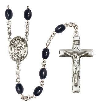 Silver-Plated 8x6mm Saint Peter Nolasco  Engraved Catholic Rosaries